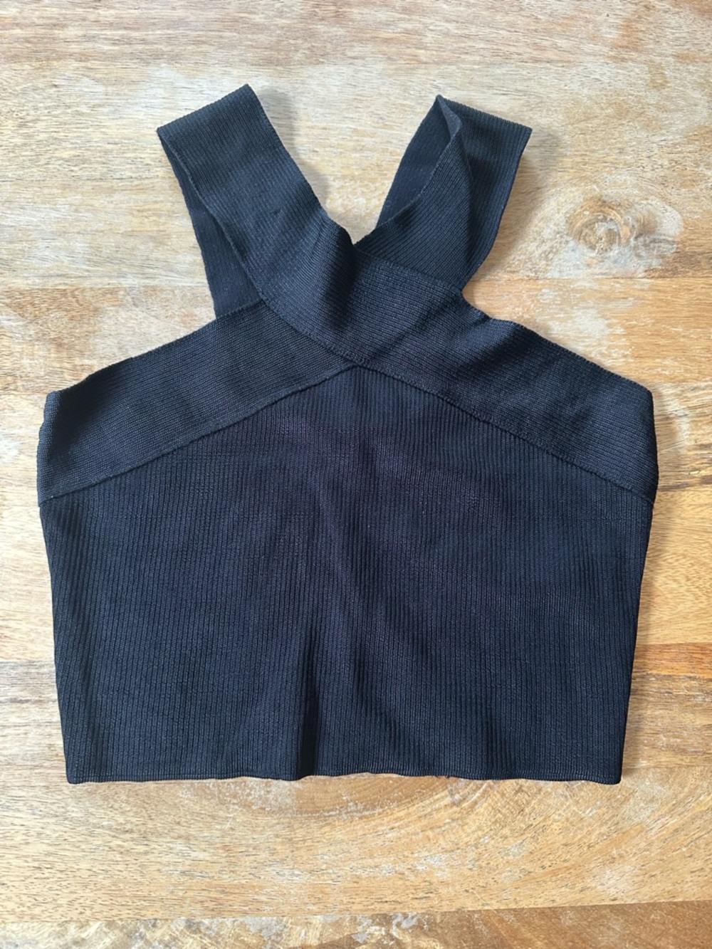 Leith - black crop top, small